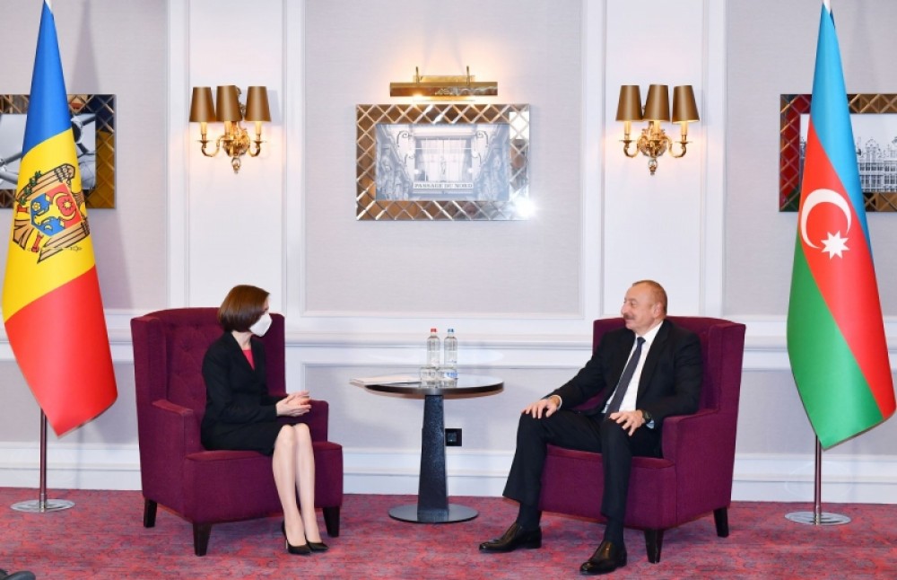 Maia Sandu s-a întâlnit, la Bruxelles, cu Președintele Azerbaidjanului, Ilham Aliyev